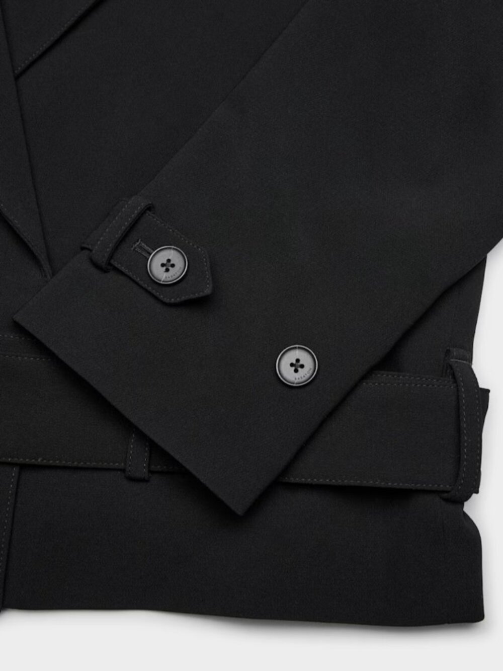NWT Aritzia  POSTAGE Trench Coat -Sway Crepe Black - Picture 10 of 11